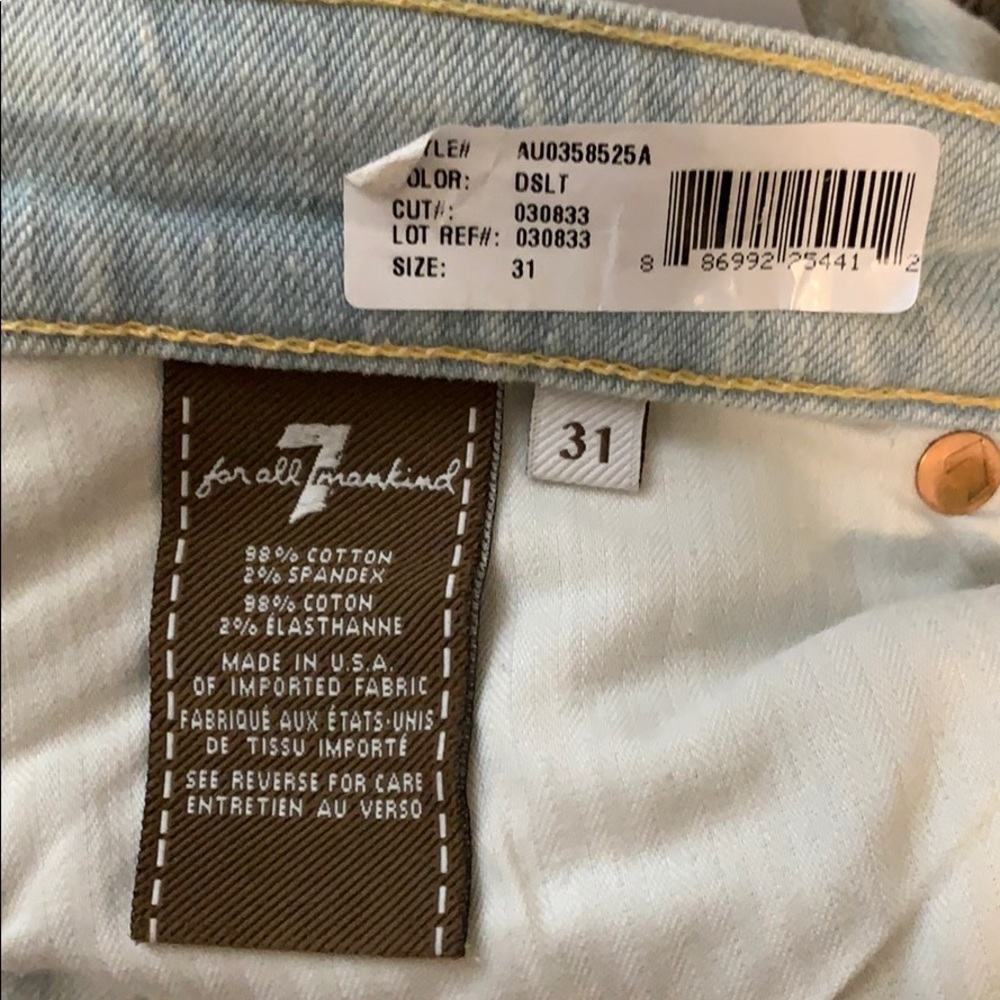 NWT 7 For All Mankind Josefina Destroyed Skinny Boyfriend Jeans 31 - Picture 12 of 12